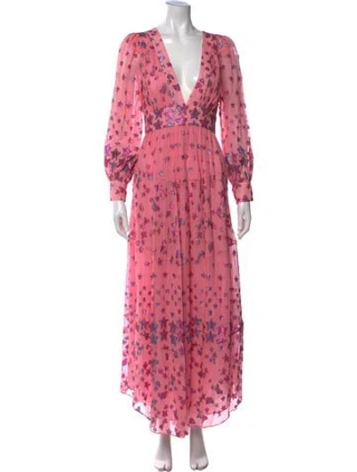 Pre-owned Loveshackfancy Silk Long Dress
