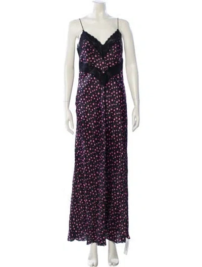 Pre-owned Loveshackfancy Silk Long Dress In Multi