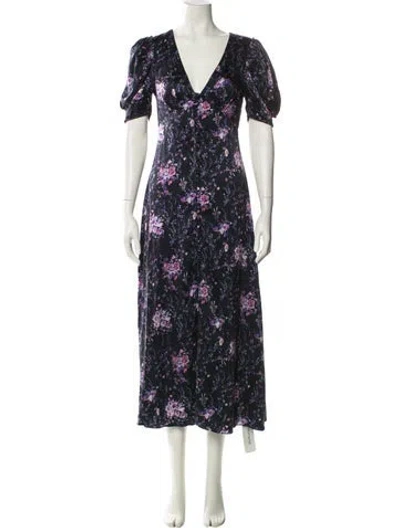 Pre-owned Loveshackfancy Silk Long Dress In Multi