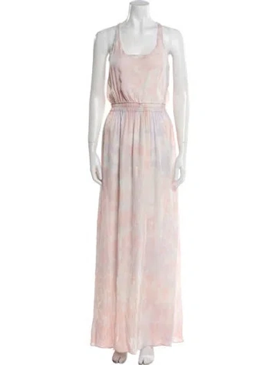 Pre-owned Loveshackfancy Silk Long Dress In Pink