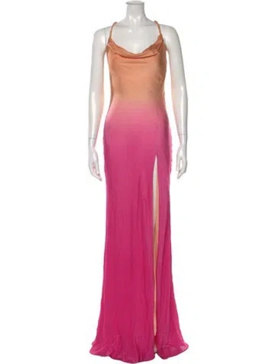 Pre-owned Loveshackfancy Silk Long Dress In Pink