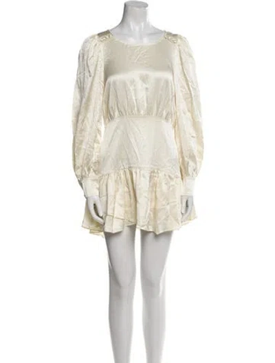 Pre-owned Loveshackfancy Silk Long Dress In White