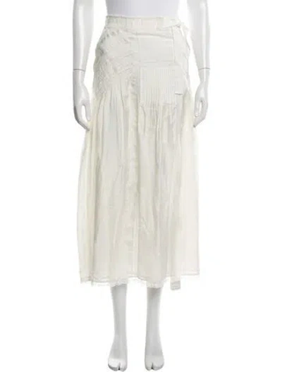 Pre-owned Loveshackfancy Silk Long Skirt W/ Tags In Neutrals