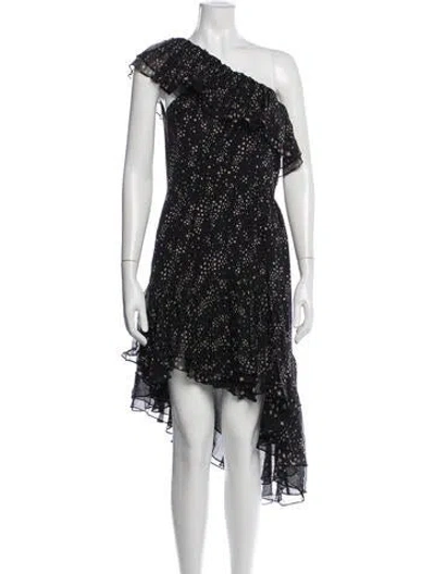 Pre-owned Loveshackfancy Silk Midi Length Dress In Black