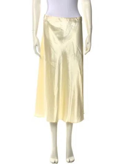 Pre-owned Loveshackfancy Silk Midi Length Skirt In Neutral