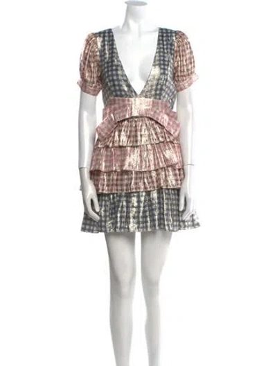 Pre-owned Loveshackfancy Silk Mini Dress