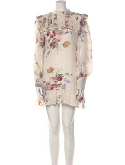 Pre-owned Loveshackfancy Silk Mini Dress