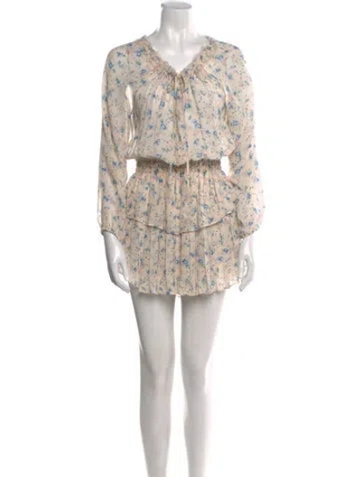 Pre-owned Loveshackfancy Silk Mini Dress
