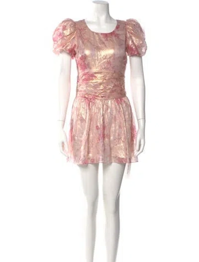 Pre-owned Loveshackfancy Silk Mini Dress