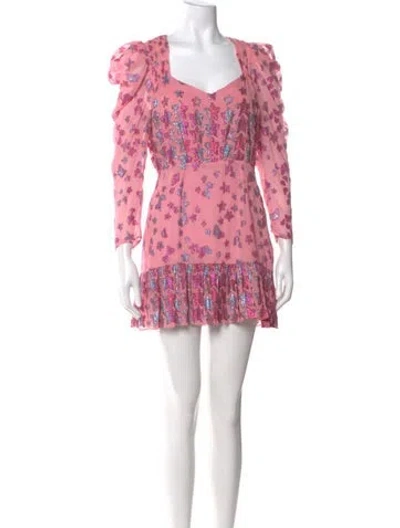 Pre-owned Loveshackfancy Silk Mini Dress