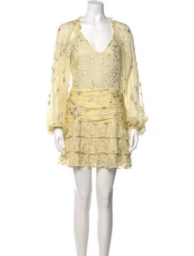 Pre-owned Loveshackfancy Silk Mini Dress