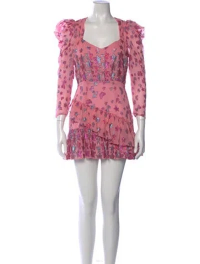 Pre-owned Loveshackfancy Silk Mini Dress