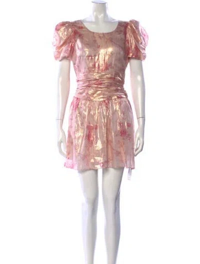Pre-owned Loveshackfancy Silk Mini Dress
