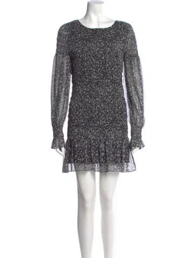 Pre-owned Loveshackfancy Silk Mini Dress In Black