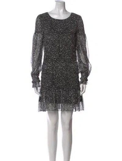Pre-owned Loveshackfancy Silk Mini Dress In Black