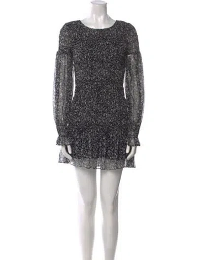 Pre-owned Loveshackfancy Silk Mini Dress In Black