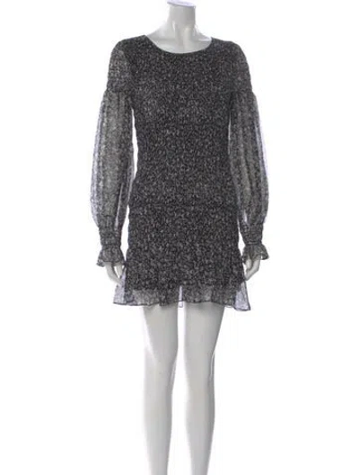 Pre-owned Loveshackfancy Silk Mini Dress In Black