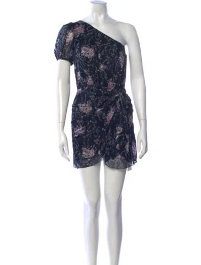 Pre-owned Loveshackfancy Silk Mini Dress In Black