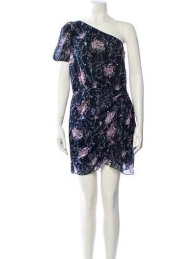 Pre-owned Loveshackfancy Silk Mini Dress In Blue