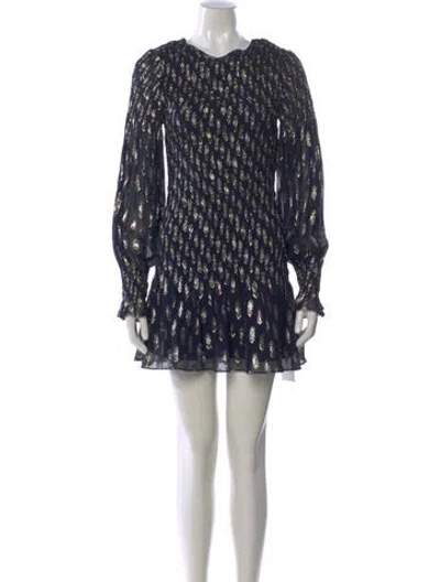 Pre-owned Loveshackfancy Silk Mini Dress In Blue