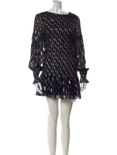 Pre-owned Loveshackfancy Silk Mini Dress In Blue