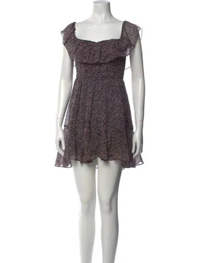 Pre-owned Loveshackfancy Silk Mini Dress In Multi