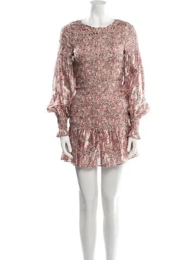 Pre-owned Loveshackfancy Silk Mini Dress In Multi