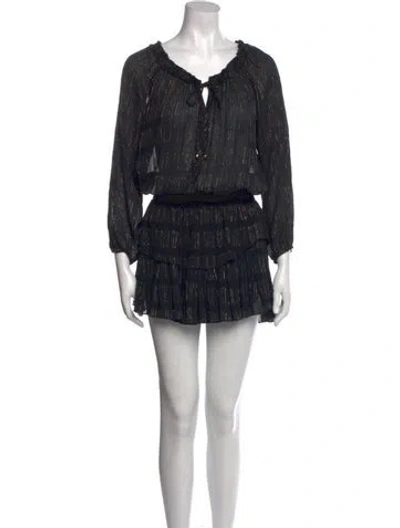 Pre-owned Loveshackfancy Silk Mini Dress In Multi