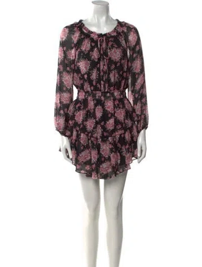 Pre-owned Loveshackfancy Silk Mini Dress In Multi