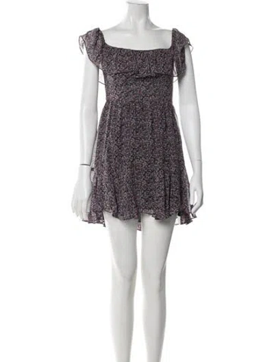 Pre-owned Loveshackfancy Silk Mini Dress In Multi