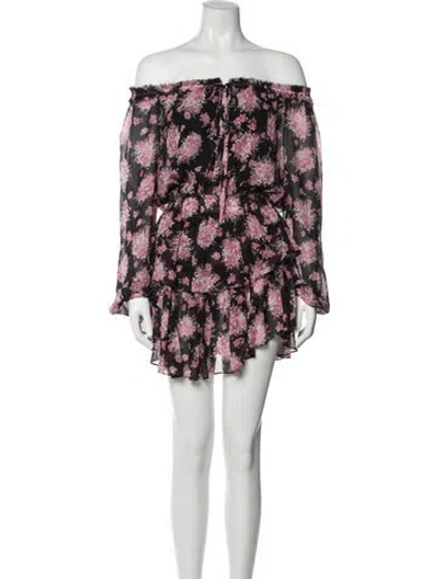 Pre-owned Loveshackfancy Silk Mini Dress In Multi