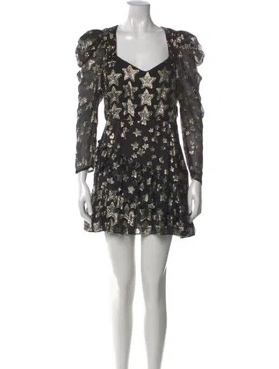 Pre-owned Loveshackfancy Silk Mini Dress In Multi
