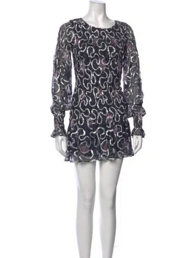 Pre-owned Loveshackfancy Silk Mini Dress In Multi