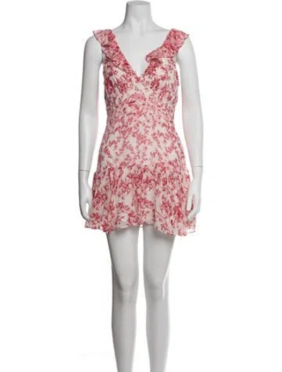 Pre-owned Loveshackfancy Silk Mini Dress In Multicolor