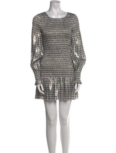 Pre-owned Loveshackfancy Silk Mini Dress In Neutral