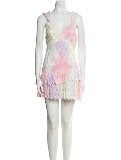 Pre-owned Loveshackfancy Silk Mini Dress In Pink