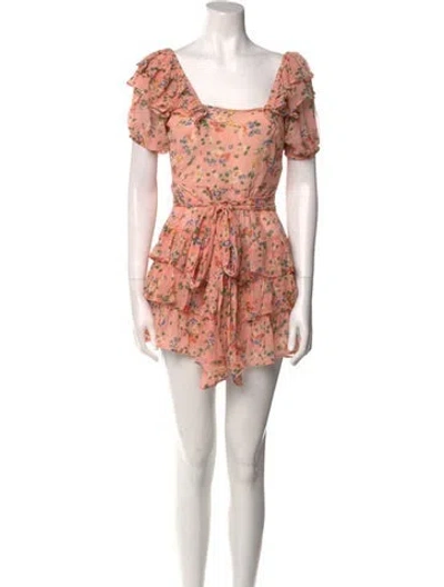 Pre-owned Loveshackfancy Silk Mini Dress In Pink