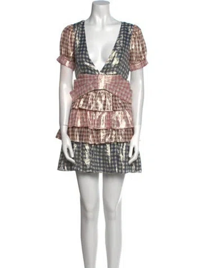 Pre-owned Loveshackfancy Silk Mini Dress In Pink