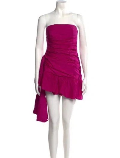 Pre-owned Loveshackfancy Silk Mini Dress In Pink