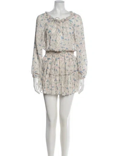 Pre-owned Loveshackfancy Silk Mini Dress In Pink