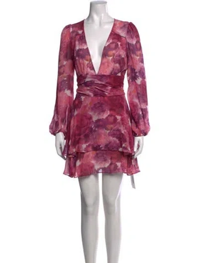 Pre-owned Loveshackfancy Silk Mini Dress In Pink