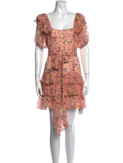 Pre-owned Loveshackfancy Silk Mini Dress In Pink