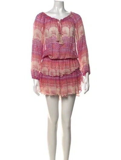 Pre-owned Loveshackfancy Silk Mini Dress In Pink