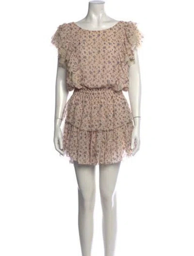 Pre-owned Loveshackfancy Silk Mini Dress In Pink