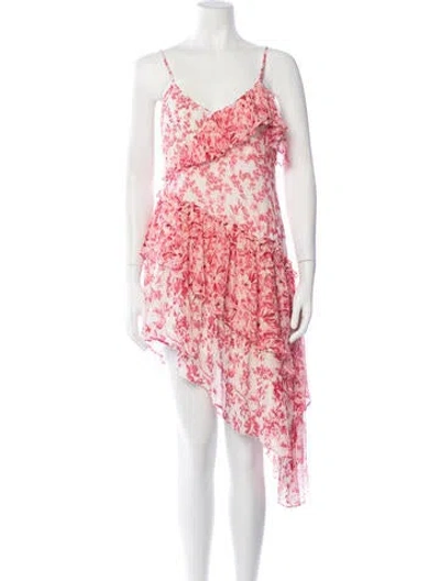 Pre-owned Loveshackfancy Silk Mini Dress In Pink