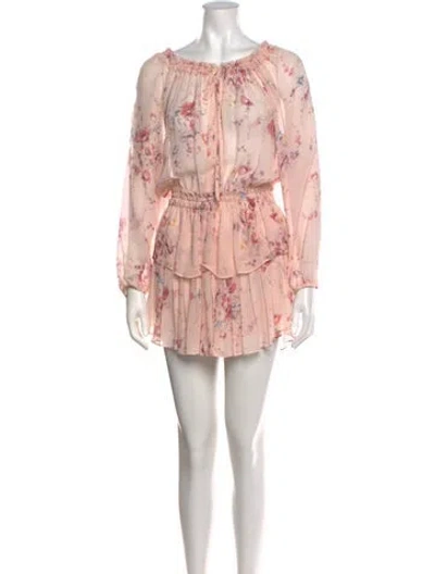 Pre-owned Loveshackfancy Silk Mini Dress In Pink