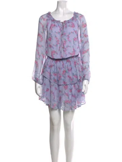 Pre-owned Loveshackfancy Silk Mini Dress In Purple