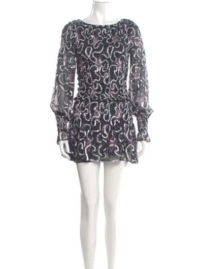 Pre-owned Loveshackfancy Silk Mini Dress In Purple