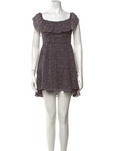 Pre-owned Loveshackfancy Silk Mini Dress In Purple