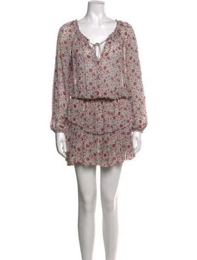 Pre-owned Loveshackfancy Silk Mini Dress In Red